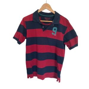 University Club Rowing Crew Mens Small Navy Red Striped Polo Shirt Graphic 9
